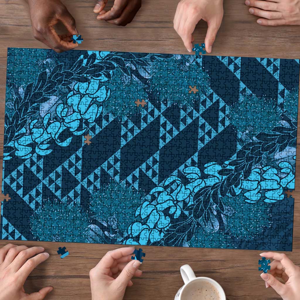 Naval Night Aloha Hawaii Puzzle Hawaiian Kakau Ohia Lehua Lei - Polynesian Pride