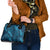 Naval Night Aloha Hawaii Shoulder Handbag Hawaiian Kakau Ohia Lehua Lei - Polynesian Pride
