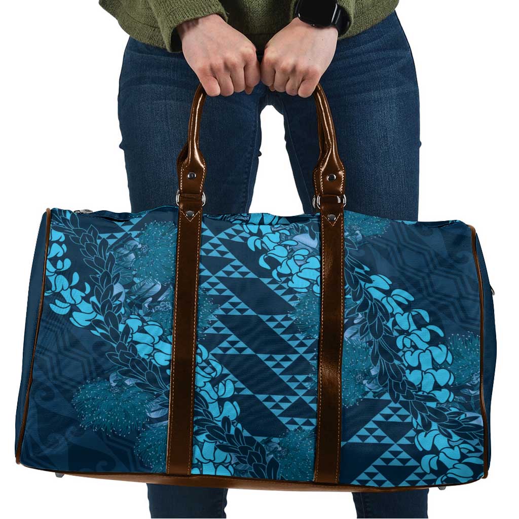 Naval Night Aloha Hawaii Travel Bag Hawaiian Kakau Ohia Lehua Lei - Polynesian Pride