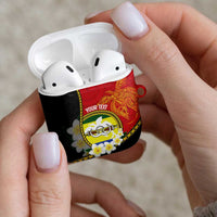 Personalised PNG Morobe Provins AirPods Case Papua New Guinea Plumeria Melanesian Pattern - Polynesian Pride