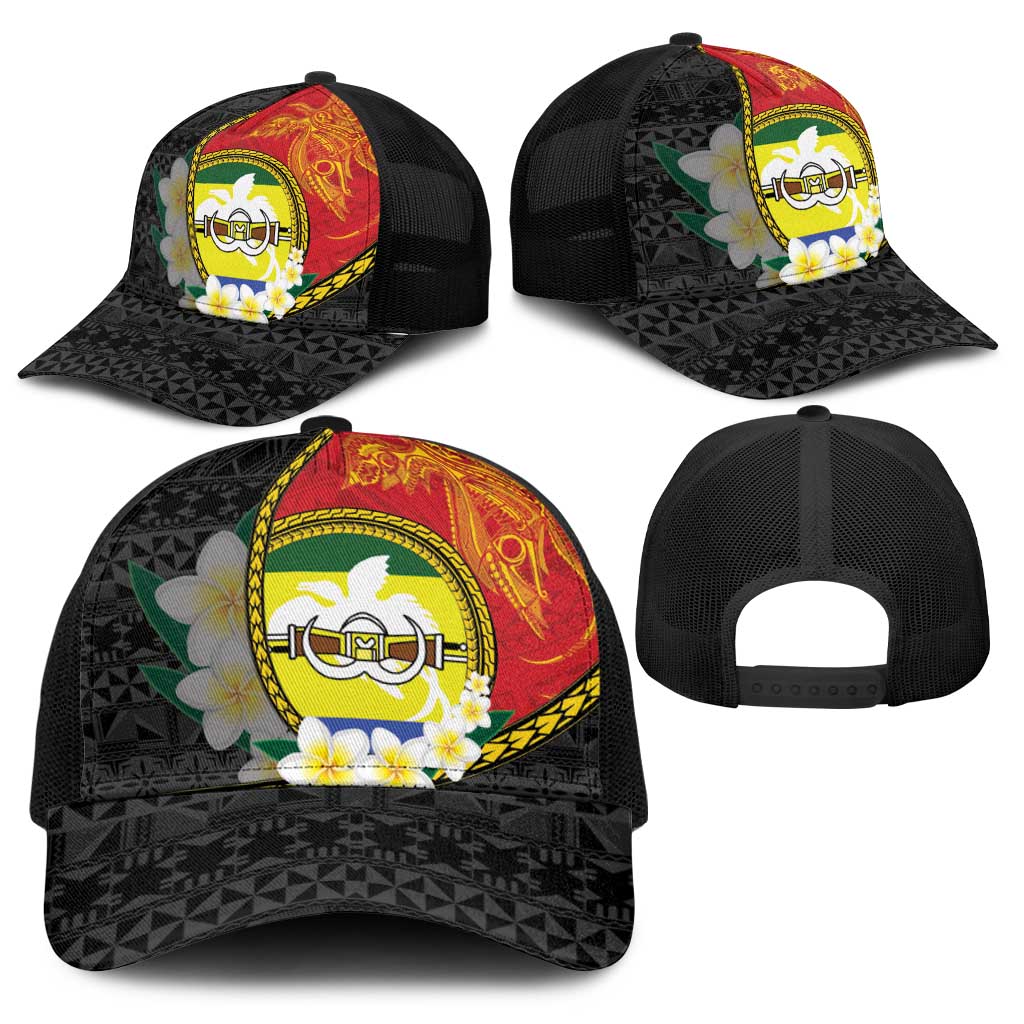 PNG Morobe Provins Baseball Net Cap Papua New Guinea Plumeria Melanesian Pattern - Polynesian Pride