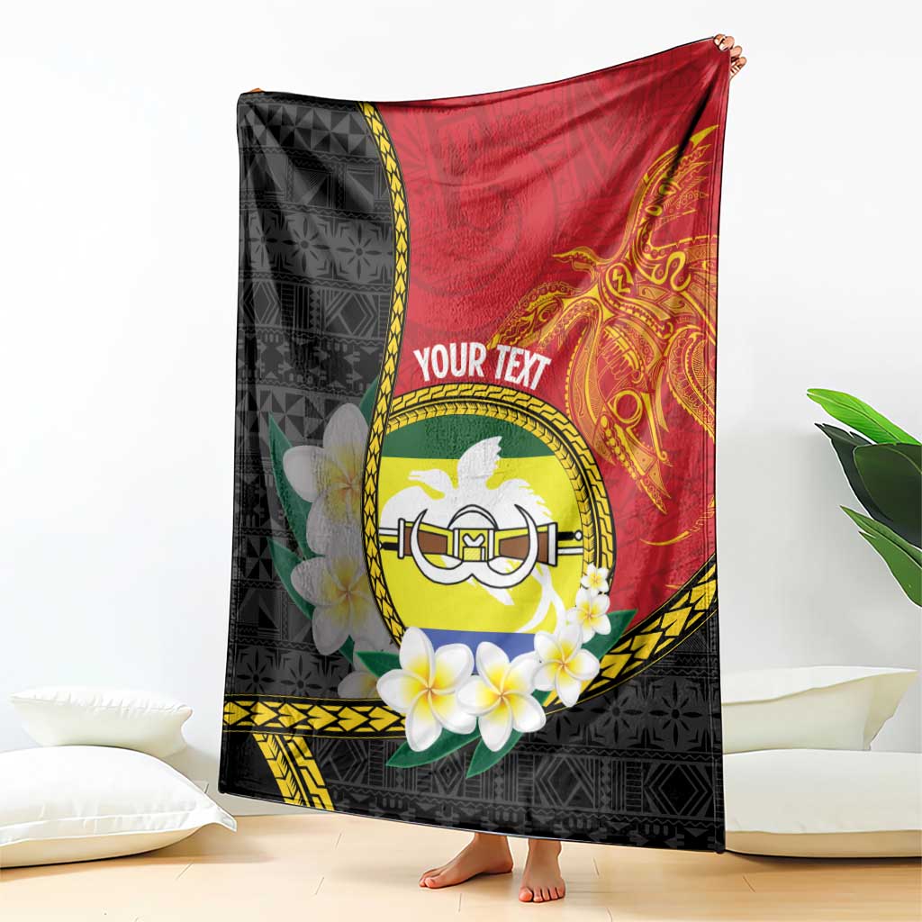 Personalised PNG Morobe Provins Blanket Papua New Guinea Plumeria Melanesian Pattern - Polynesian Pride