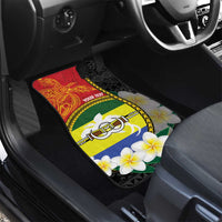 Personalised PNG Morobe Provins Car Mats Papua New Guinea Plumeria Melanesian Pattern - Polynesian Pride