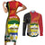 Personalised PNG Morobe Provins Couples Matching Short Sleeve Bodycon Dress and Long Sleeve Button Shirt Papua New Guinea Plumeria Melanesian Pattern - Polynesian Pride