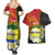 Personalised PNG Morobe Provins Couples Matching Summer Maxi Dress and Hawaiian Shirt Papua New Guinea Plumeria Melanesian Pattern - Polynesian Pride