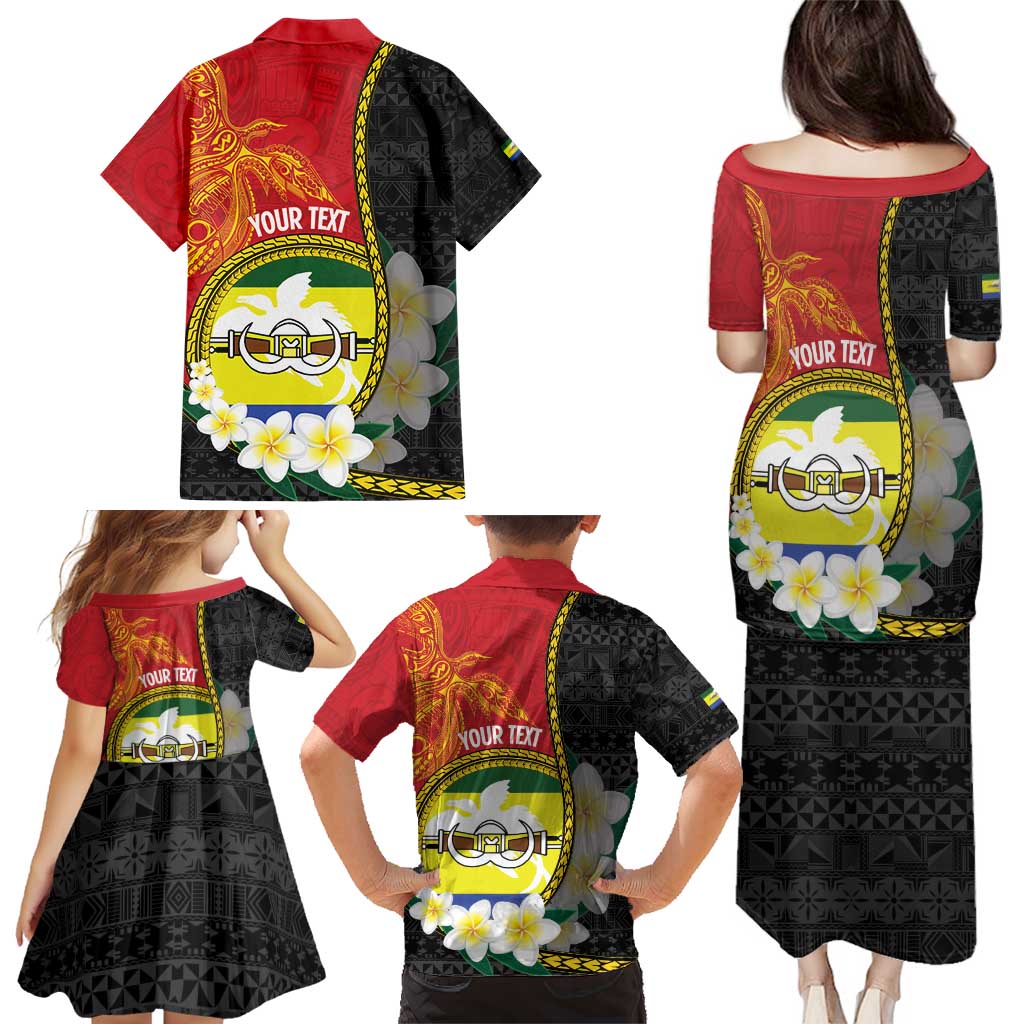 Personalised PNG Morobe Provins Family Matching Puletasi and Hawaiian Shirt Papua New Guinea Plumeria Melanesian Pattern - Polynesian Pride