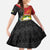 Personalised PNG Morobe Provins Family Matching Short Sleeve Bodycon Dress and Hawaiian Shirt Papua New Guinea Plumeria Melanesian Pattern - Polynesian Pride