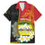 Personalised PNG Morobe Provins Family Matching Short Sleeve Bodycon Dress and Hawaiian Shirt Papua New Guinea Plumeria Melanesian Pattern - Polynesian Pride