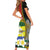 Personalised PNG Morobe Provins Family Matching Short Sleeve Bodycon Dress and Hawaiian Shirt Papua New Guinea Plumeria Melanesian Pattern - Polynesian Pride