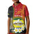 Personalised PNG Morobe Provins Kid Polo Shirt Papua New Guinea Plumeria Melanesian Pattern - Polynesian Pride