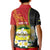 Personalised PNG Morobe Provins Kid Polo Shirt Papua New Guinea Plumeria Melanesian Pattern - Polynesian Pride