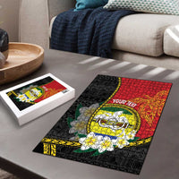 Personalised PNG Morobe Provins Puzzle Papua New Guinea Plumeria Melanesian Pattern - Polynesian Pride