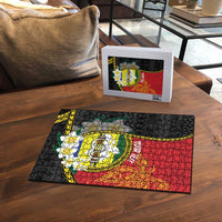 Personalised PNG Morobe Provins Puzzle Papua New Guinea Plumeria Melanesian Pattern - Polynesian Pride