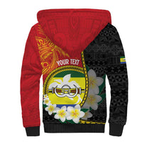 Personalised PNG Morobe Provins Sherpa Hoodie Papua New Guinea Plumeria Melanesian Pattern - Polynesian Pride
