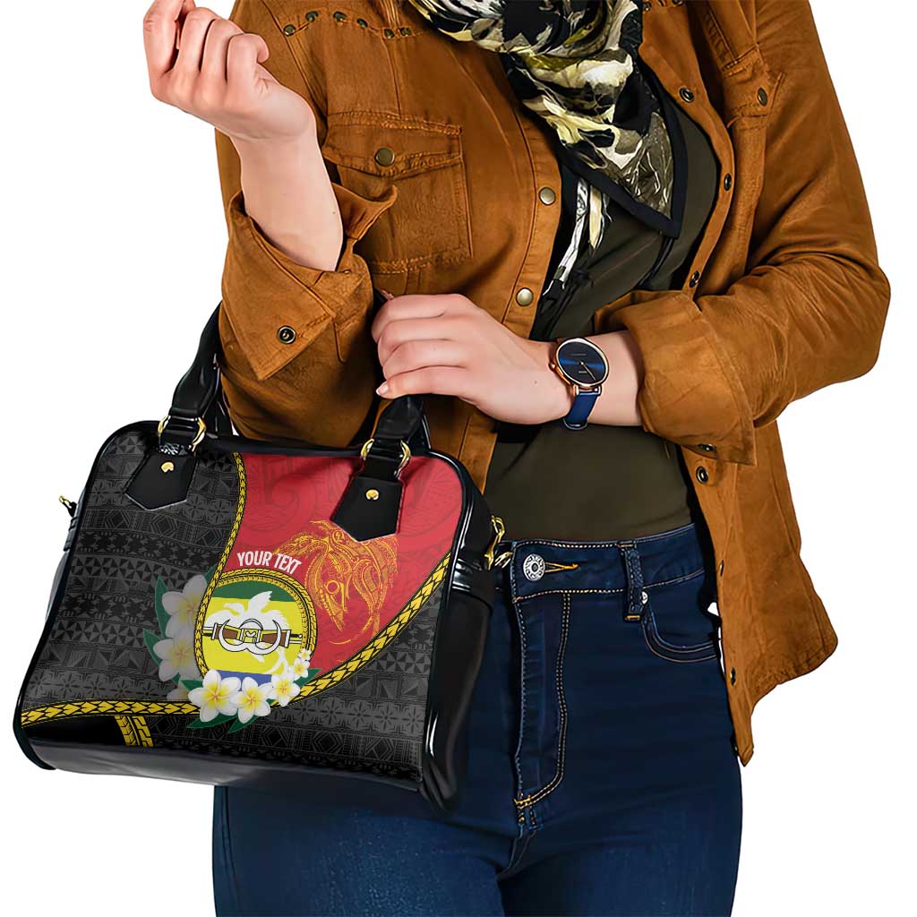 Personalised PNG Morobe Provins Shoulder Handbag Papua New Guinea Plumeria Melanesian Pattern - Polynesian Pride