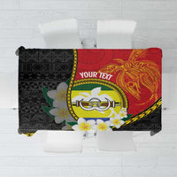 Personalised PNG Morobe Provins Tablecloth Papua New Guinea Plumeria Melanesian Pattern - Polynesian Pride
