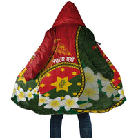 Personalised PNG Isten Hailans Provins Cloak Papua New Guinea Plumeria Melanesian Pattern - Polynesian Pride
