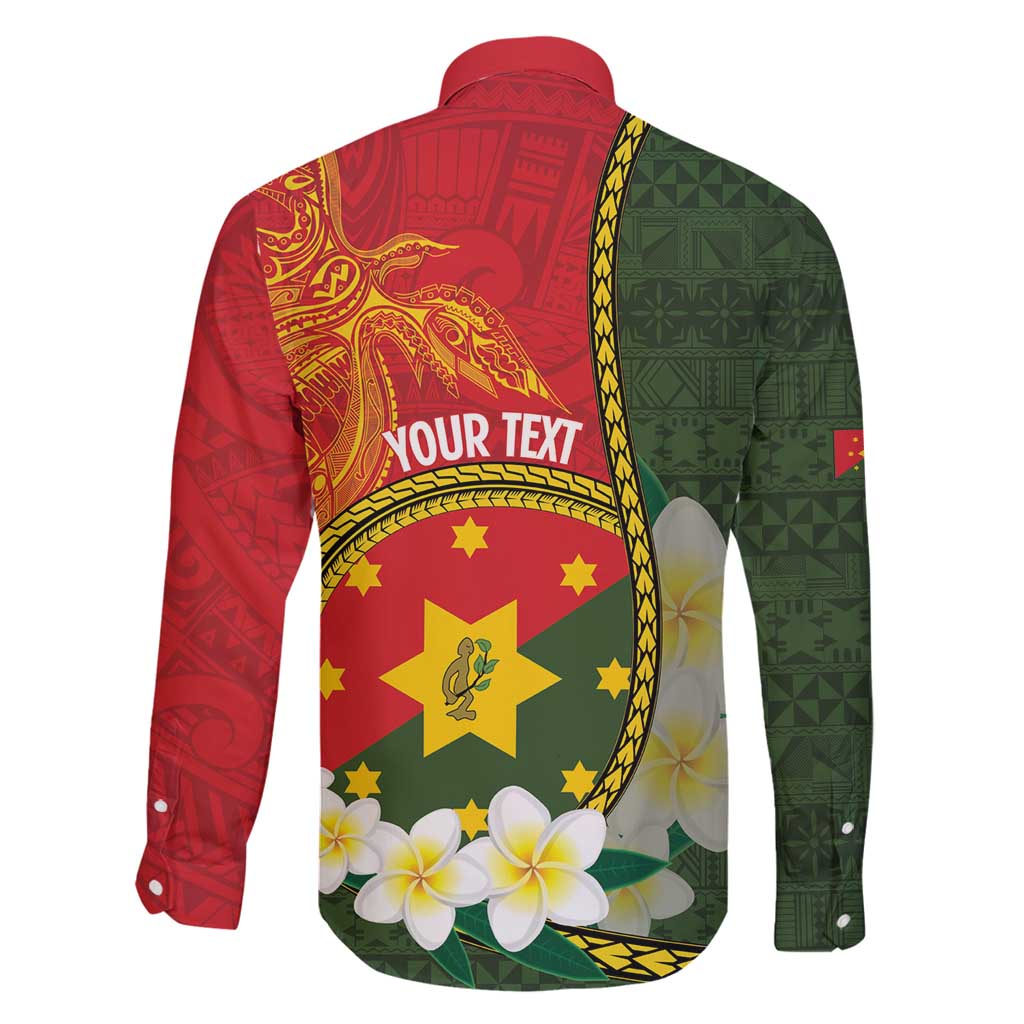 Personalised PNG Isten Hailans Provins Family Matching Off Shoulder Maxi Dress and Hawaiian Shirt Papua New Guinea Plumeria Melanesian Pattern - Polynesian Pride