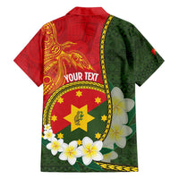 Personalised PNG Isten Hailans Provins Family Matching Tank Maxi Dress and Hawaiian Shirt Papua New Guinea Plumeria Melanesian Pattern - Polynesian Pride