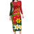 Personalised PNG Isten Hailans Provins Long Sleeve Bodycon Dress Papua New Guinea Plumeria Melanesian Pattern - Polynesian Pride