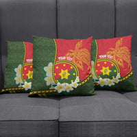 Personalised PNG Isten Hailans Provins Pillow Cover Papua New Guinea Plumeria Melanesian Pattern - Polynesian Pride