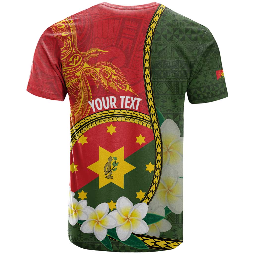 Personalised PNG Isten Hailans Provins T Shirt Papua New Guinea Plumeria Melanesian Pattern - Polynesian Pride