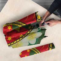 Personalised PNG Isten Hailans Provins Umbrella Papua New Guinea Plumeria Melanesian Pattern - Polynesian Pride