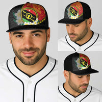 PNG Sauten Hailans Baseball Net Cap Papua New Guinea Plumeria Melanesian Pattern - Polynesian Pride