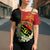 Personalised PNG Sauten Hailans Cross Shoulder Shirt Papua New Guinea Plumeria Melanesian Pattern - Polynesian Pride