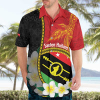 Personalised PNG Sauten Hailans Hawaiian Shirt Papua New Guinea Plumeria Melanesian Pattern - Polynesian Pride