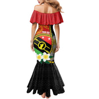Personalised PNG Sauten Hailans Mermaid Dress Papua New Guinea Plumeria Melanesian Pattern - Polynesian Pride