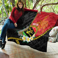 Personalised PNG Sauten Hailans Quilt Papua New Guinea Plumeria Melanesian Pattern - Polynesian Pride