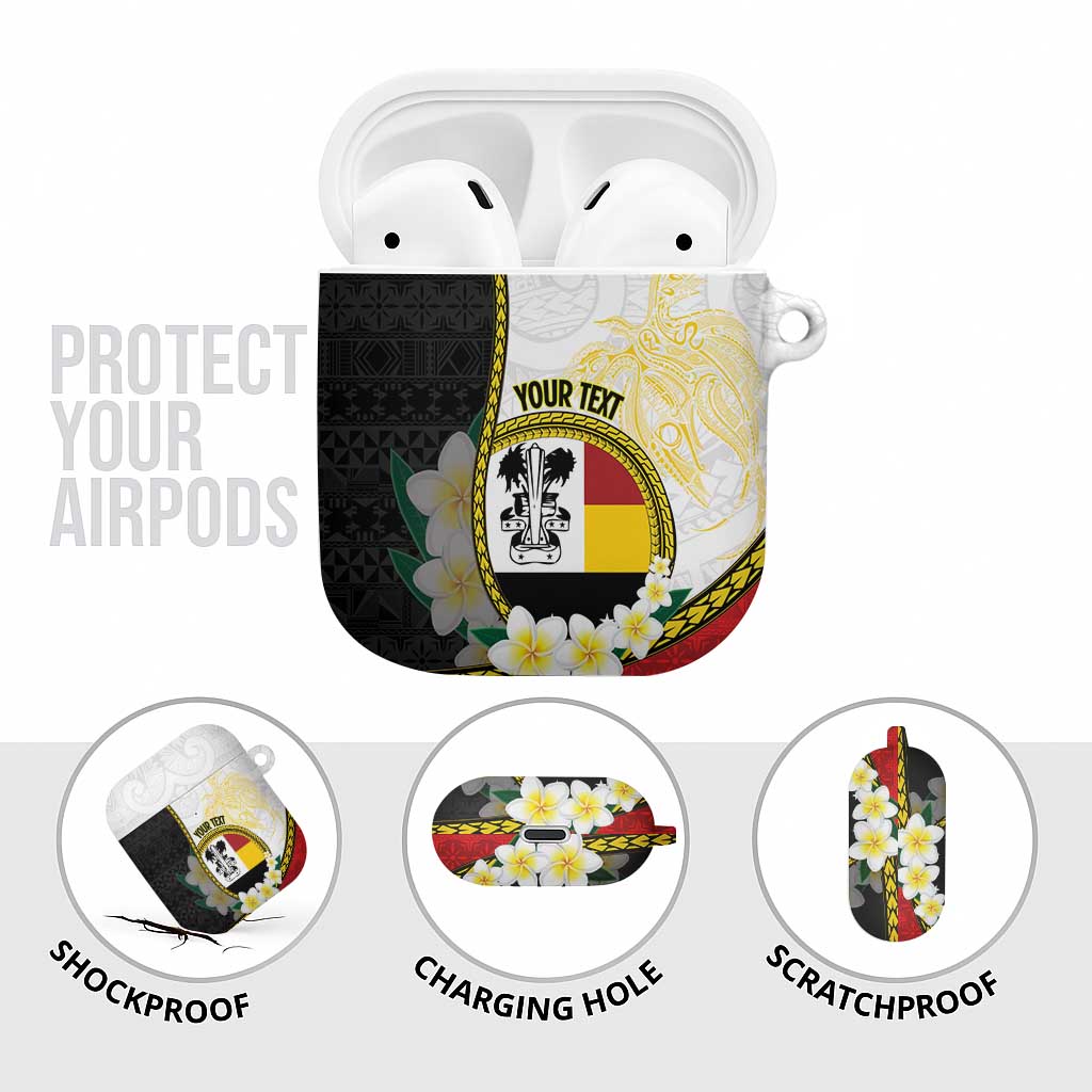 Personalised PNG Madang Provins AirPods Case Papua New Guinea Plumeria Melanesian Pattern - Polynesian Pride