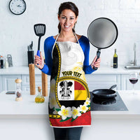 Personalised PNG Madang Provins Apron Papua New Guinea Plumeria Melanesian Pattern - Polynesian Pride