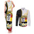 Personalised PNG Madang Provins Couples Matching Tank Maxi Dress and Long Sleeve Button Shirt Papua New Guinea Plumeria Melanesian Pattern - Polynesian Pride