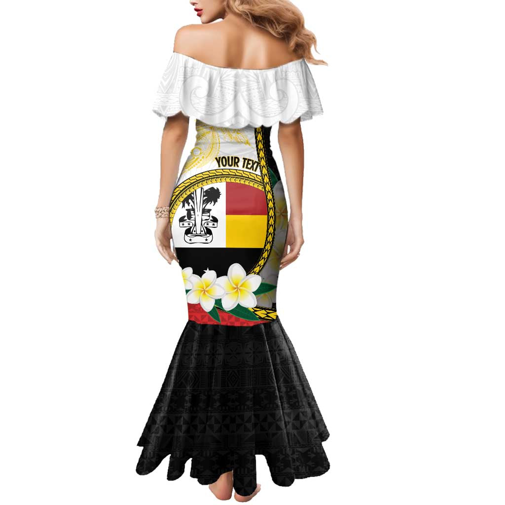 Personalised PNG Madang Provins Family Matching Mermaid Dress and Hawaiian Shirt Papua New Guinea Plumeria Melanesian Pattern - Polynesian Pride