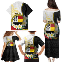 Personalised PNG Madang Provins Family Matching Puletasi and Hawaiian Shirt Papua New Guinea Plumeria Melanesian Pattern - Polynesian Pride