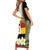 Personalised PNG Madang Provins Family Matching Short Sleeve Bodycon Dress and Hawaiian Shirt Papua New Guinea Plumeria Melanesian Pattern - Polynesian Pride