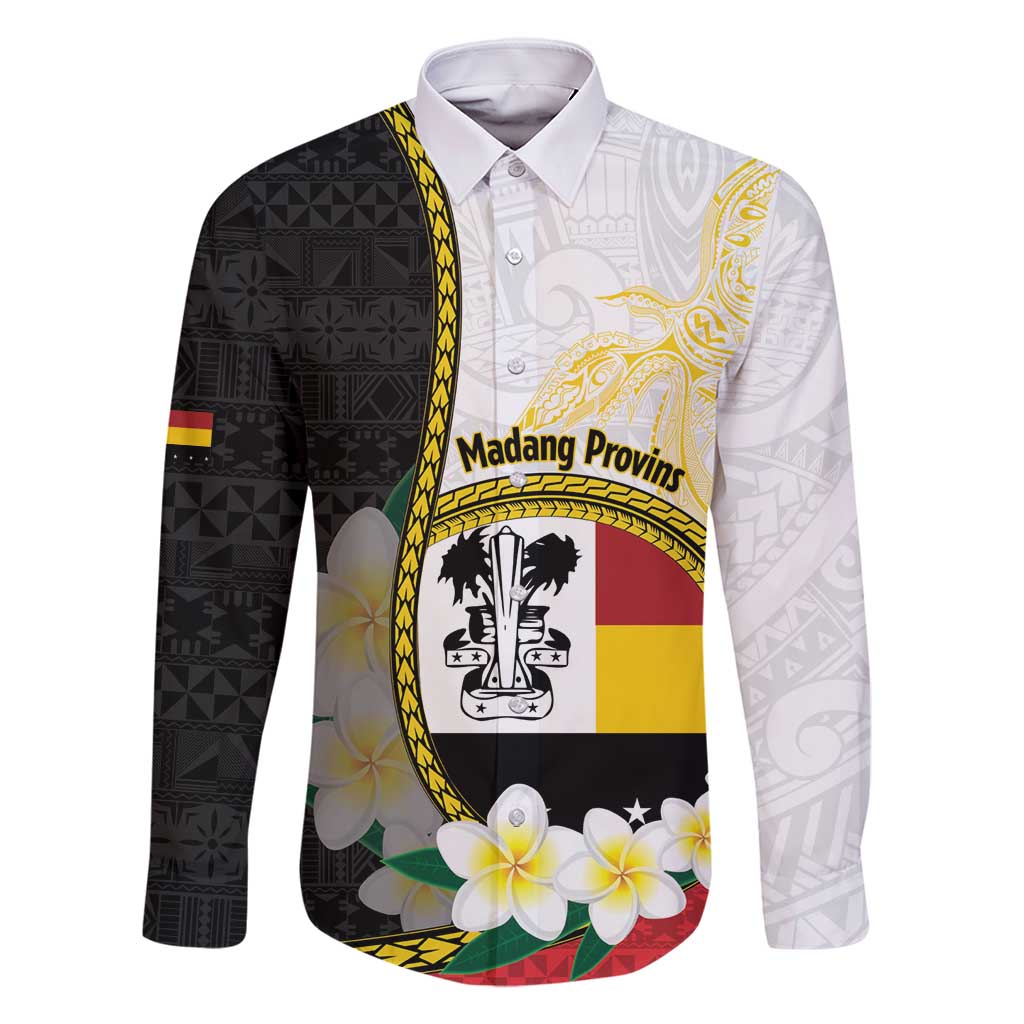 Personalised PNG Madang Provins Family Matching Summer Maxi Dress and Hawaiian Shirt Papua New Guinea Plumeria Melanesian Pattern - Polynesian Pride