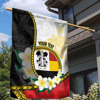 Personalised PNG Madang Provins Garden Flag Papua New Guinea Plumeria Melanesian Pattern - Polynesian Pride
