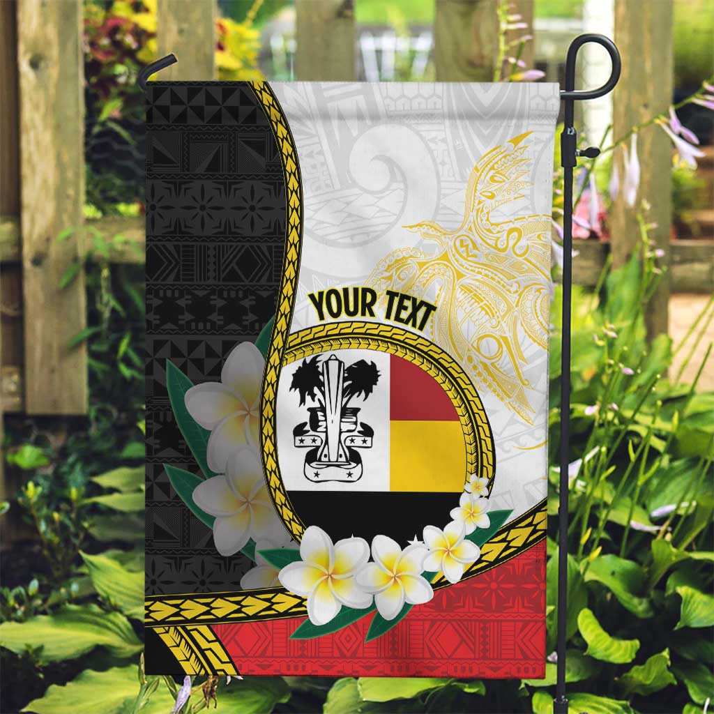 Personalised PNG Madang Provins Garden Flag Papua New Guinea Plumeria Melanesian Pattern - Polynesian Pride