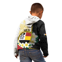 Personalised PNG Madang Provins Kid Hoodie Papua New Guinea Plumeria Melanesian Pattern - Polynesian Pride