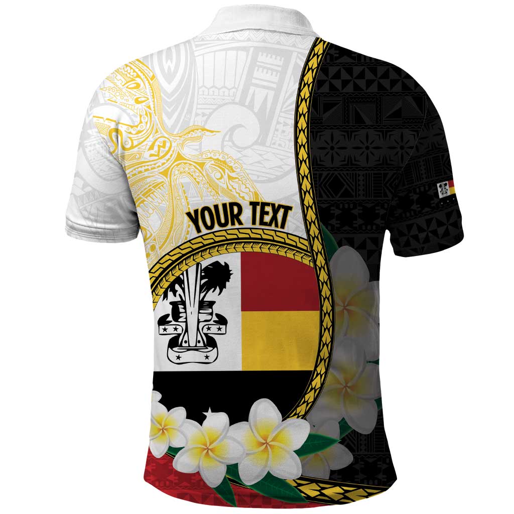 Personalised PNG Madang Provins Polo Shirt Papua New Guinea Plumeria Melanesian Pattern - Polynesian Pride