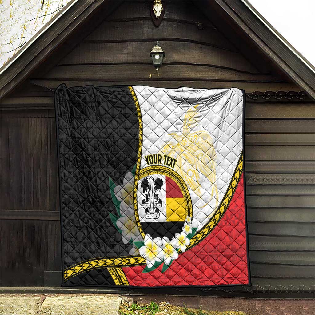 Personalised PNG Madang Provins Quilt Papua New Guinea Plumeria Melanesian Pattern - Polynesian Pride