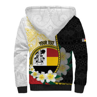 Personalised PNG Madang Provins Sherpa Hoodie Papua New Guinea Plumeria Melanesian Pattern - Polynesian Pride