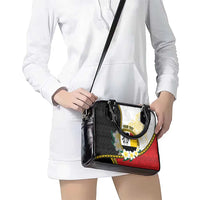 Personalised PNG Madang Provins Shoulder Handbag Papua New Guinea Plumeria Melanesian Pattern - Polynesian Pride