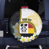 Personalised PNG Madang Provins Spare Tire Cover Papua New Guinea Plumeria Melanesian Pattern - Polynesian Pride