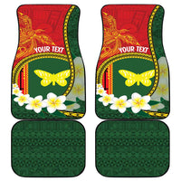 Personalised PNG Oro Provins Car Mats Papua New Guinea Plumeria Melanesian Pattern - Polynesian Pride