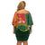 Personalised PNG Oro Provins Family Matching Off Shoulder Short Dress and Hawaiian Shirt Papua New Guinea Plumeria Melanesian Pattern - Polynesian Pride