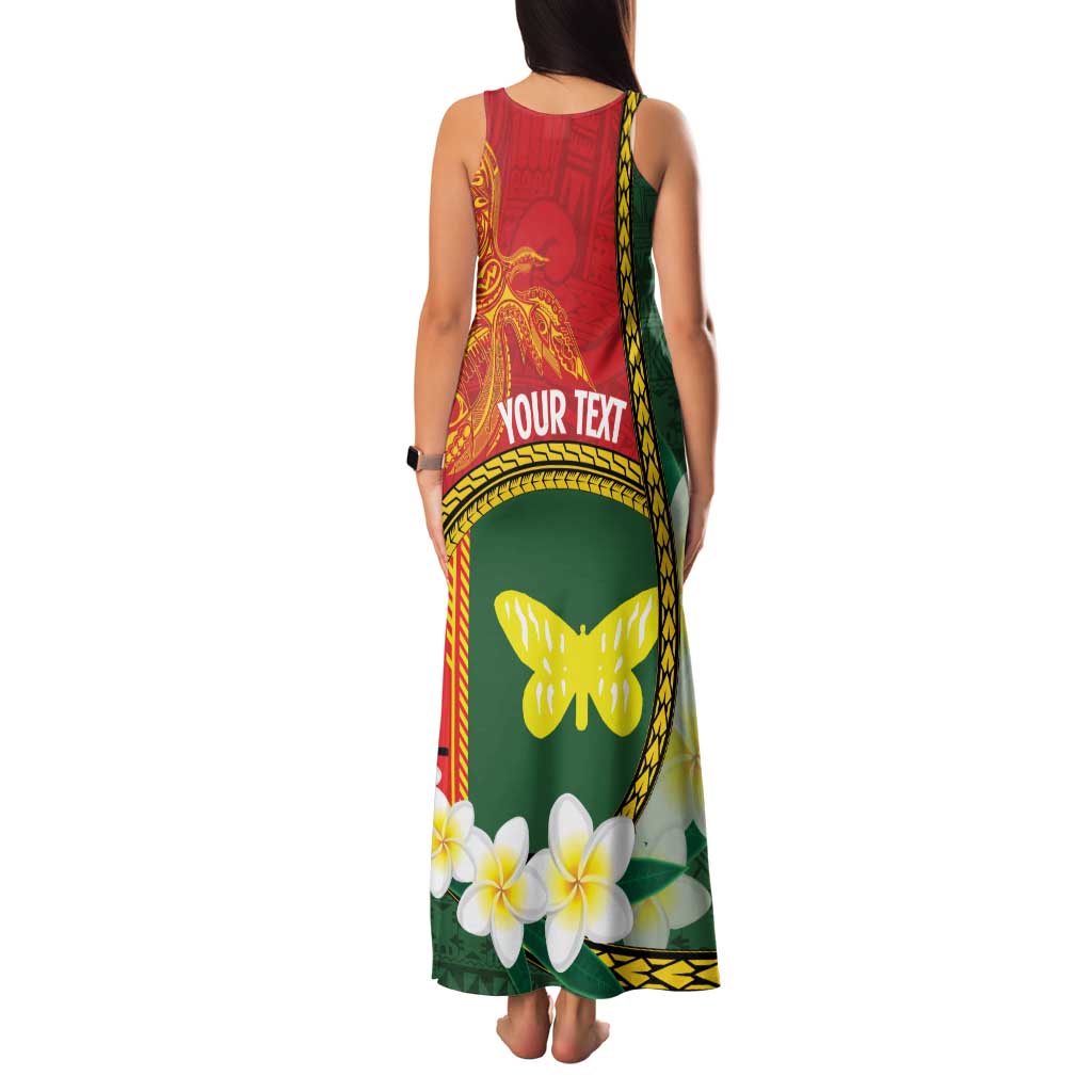 Personalised PNG Oro Provins Family Matching Tank Maxi Dress and Hawaiian Shirt Papua New Guinea Plumeria Melanesian Pattern - Polynesian Pride